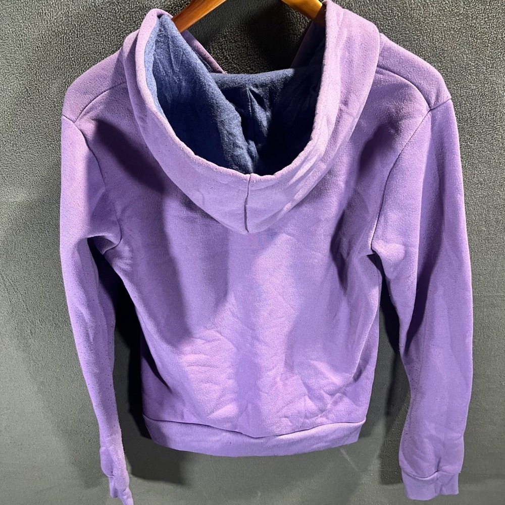 Nike Womens Full Zip Fleece Hoodie Purple Embroidered Swoosh Small - Picture 2 of 7